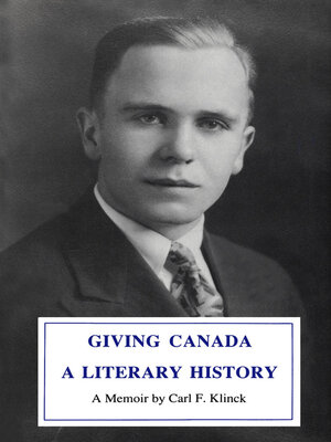 cover image of Giving Canada a Literary History